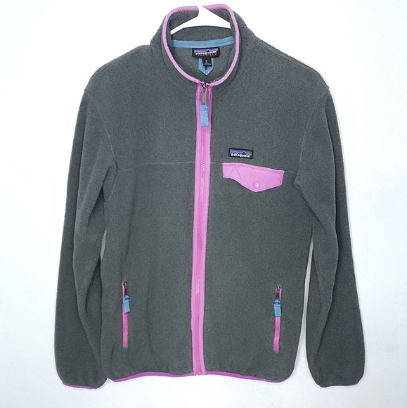 Patagonia Synchilla Fleece Full Zip Snap-T Jacket Women's Size M Gray Te… - Picture 1 of 9